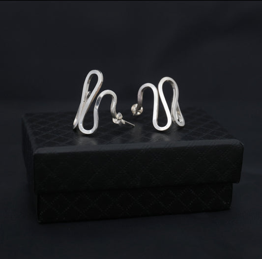 Organic hoop earrings