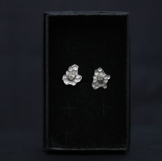 Coral stud earrings