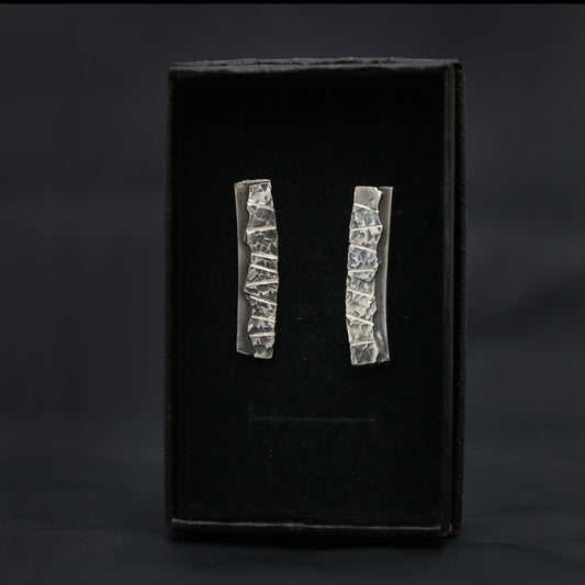 Abstract layered drop earrings