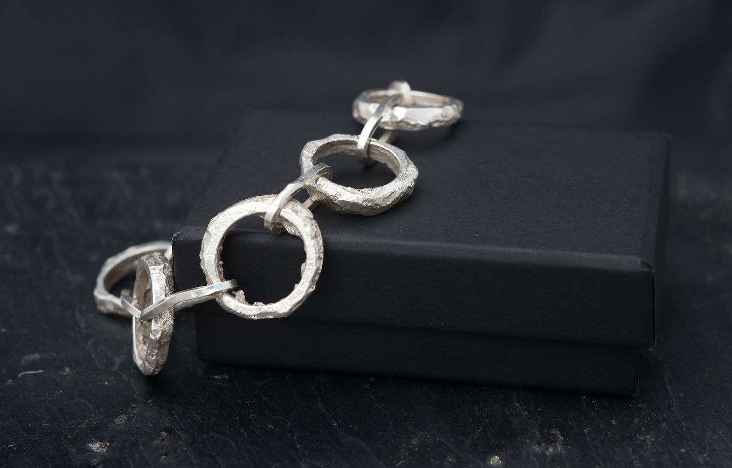 Sand Casted Chain Link Bracelet