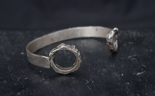 Part Sand Casted Cuff Bracelet