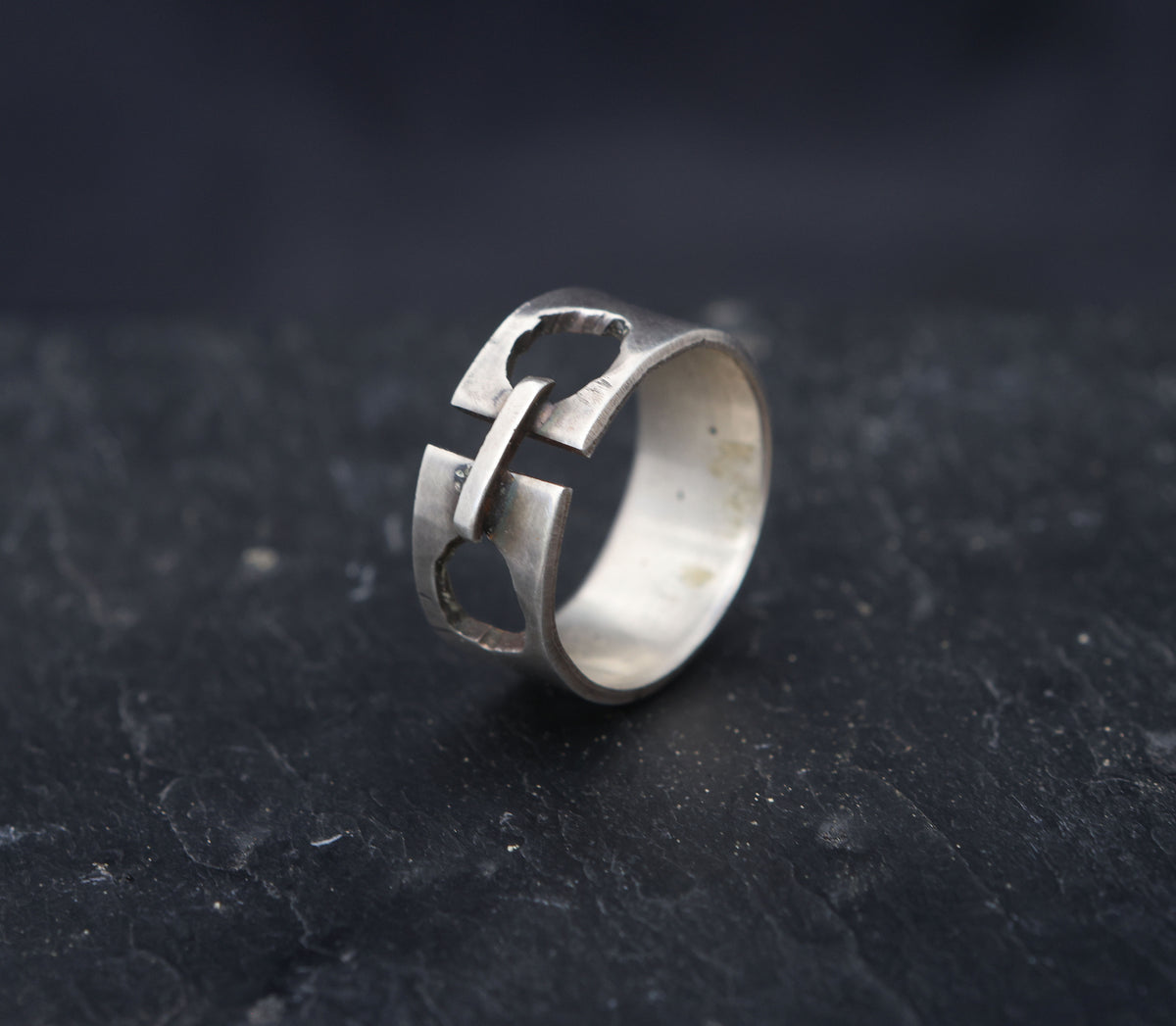 Sterling silver staple ring