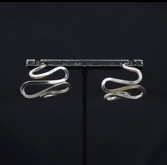 Organic hoop earrings
