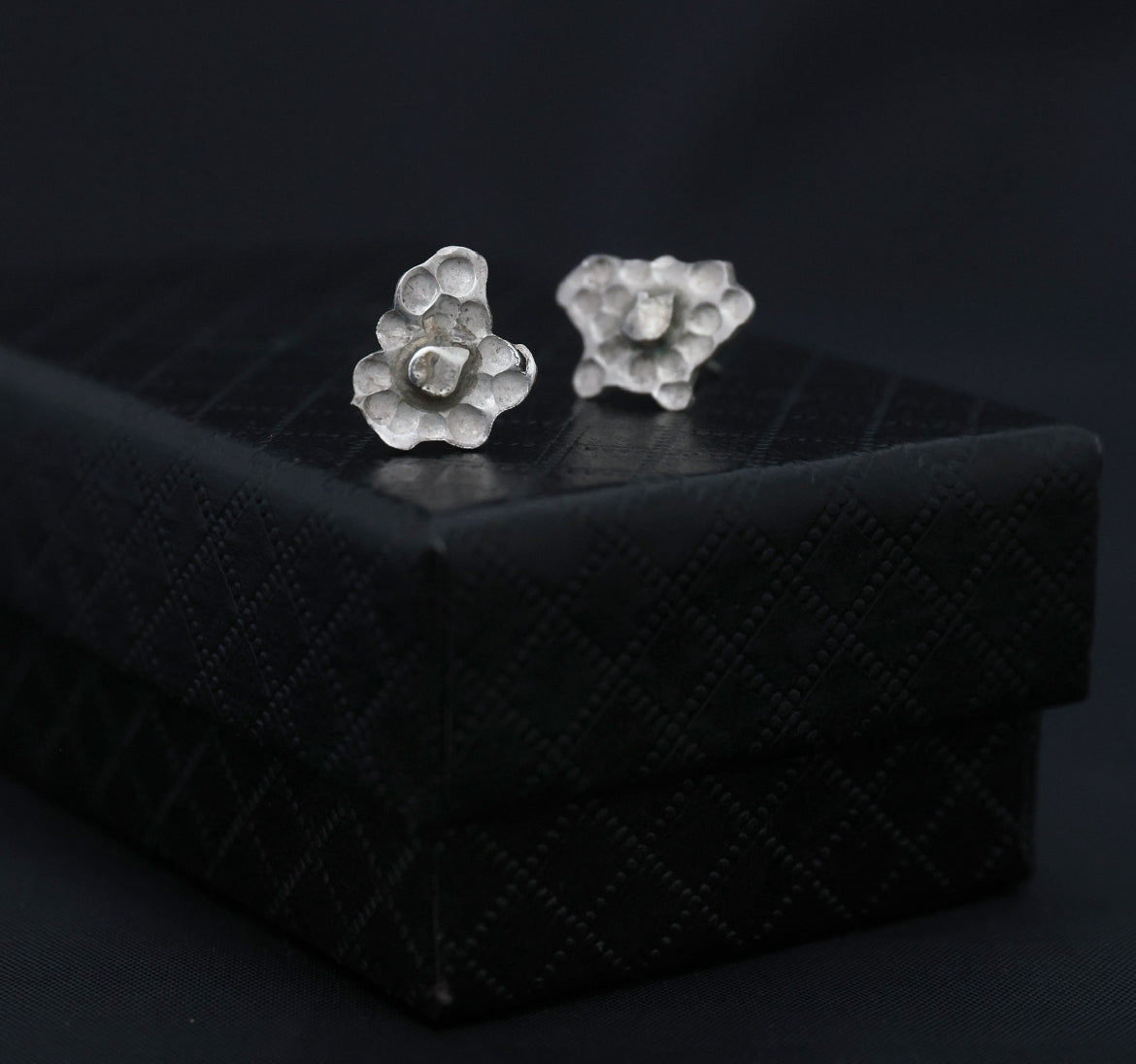 Coral stud earrings