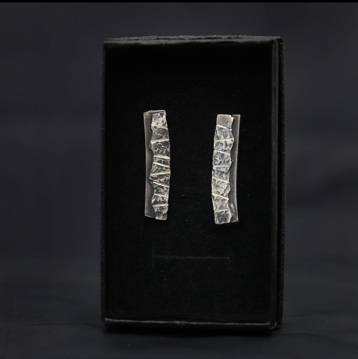 Abstract layered drop earrings